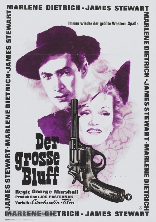 Destry Rides Again - German Re-release movie poster