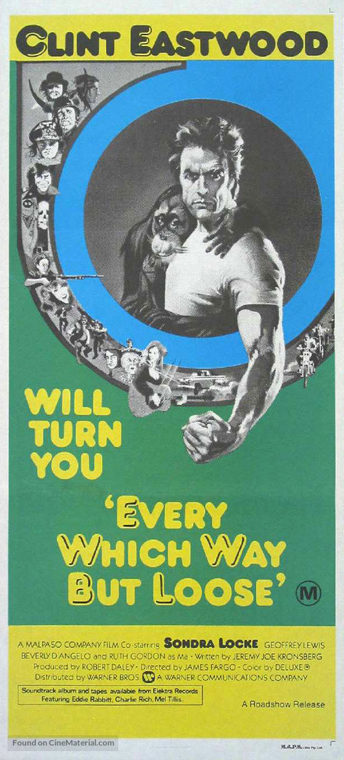 Every Which Way But Loose - Australian Movie Poster