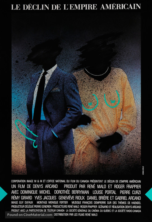 D&eacute;clin de l&#039;empire am&eacute;ricain, Le - Canadian Movie Poster