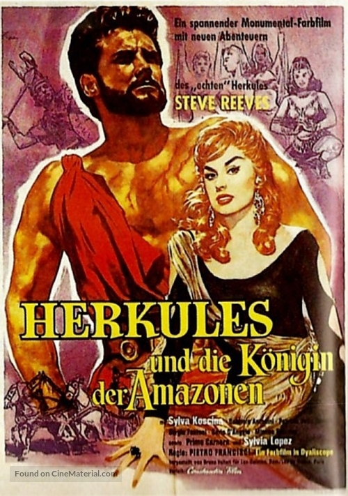 Ercole e la regina di Lidia - German Movie Poster