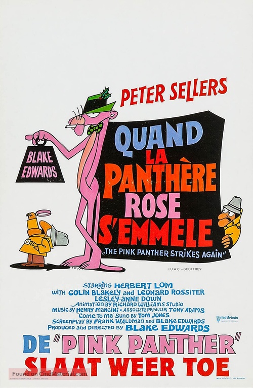 The Pink Panther Strikes Again - Belgian Movie Poster