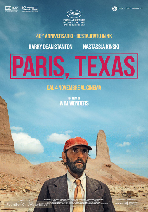 Paris, Texas - Italian Movie Poster