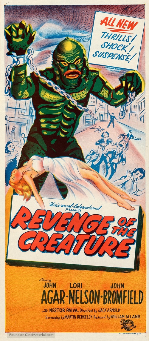 Revenge of the Creature - Australian Movie Poster