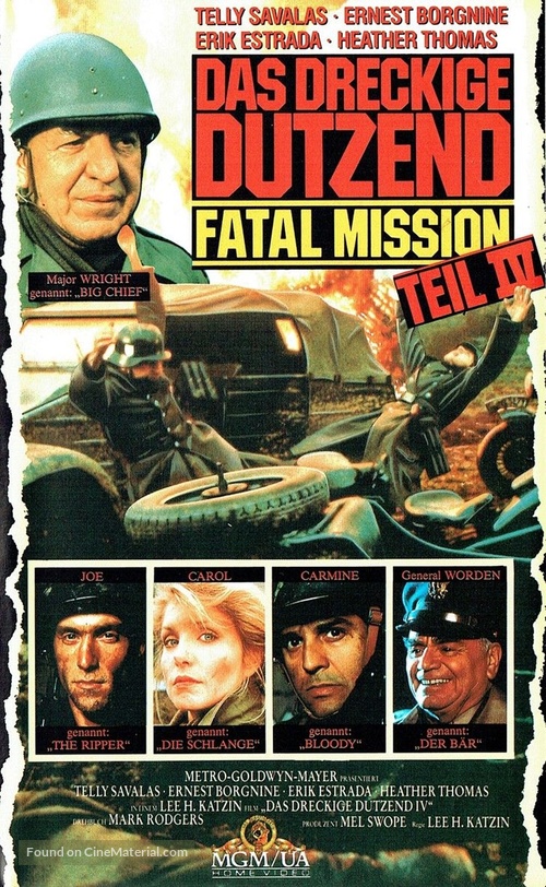 The Dirty Dozen: The Fatal Mission - German VHS movie cover