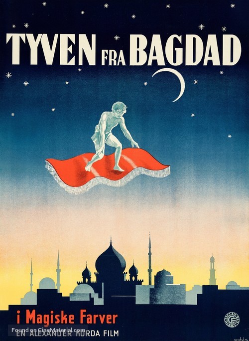 The Thief of Bagdad - Danish Movie Poster