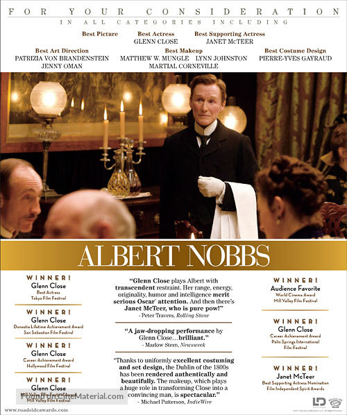 Albert Nobbs - For your consideration movie poster