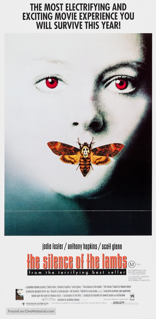 The Silence Of The Lambs - Australian Movie Poster