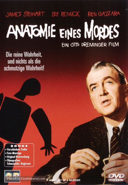 Anatomy of a Murder - German DVD movie cover