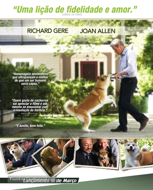 Hachi: A Dog&#039;s Tale - Brazilian Movie Poster