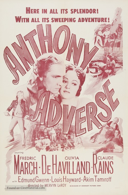 Anthony Adverse - Re-release movie poster