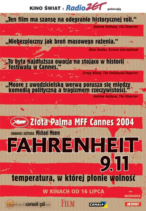 Fahrenheit 9/11 - Polish Movie Poster