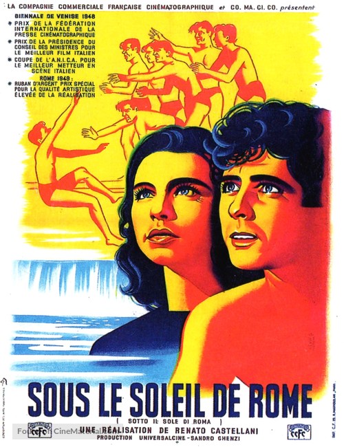 Sotto il sole di Roma - French Movie Poster