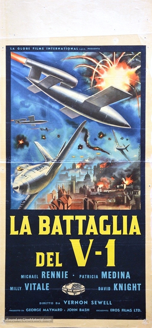 Battle of the V-1 - Italian Movie Poster
