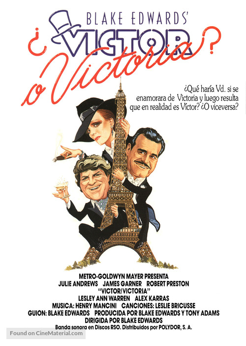 Victor/Victoria - Spanish Theatrical movie poster
