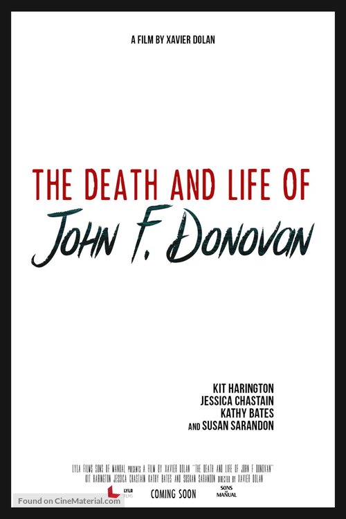 The Death and Life of John F. Donovan - Canadian Movie Poster