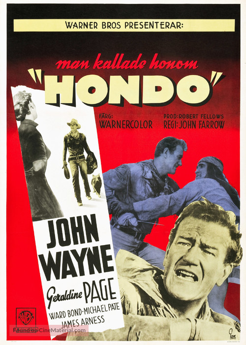 Hondo - Swedish Movie Poster