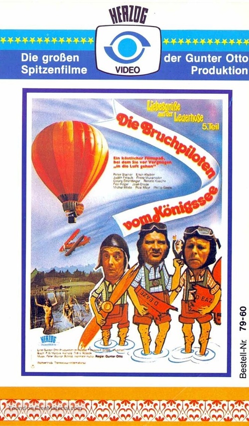 Liebesgr&uuml;&szlig;e aus der Lederhose, 5. Teil: Die Bruchpiloten vom K&ouml;nigssee - German VHS movie cover