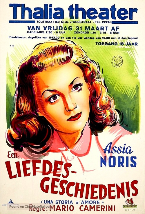 Una storia d&#039;amore - Belgian Movie Poster