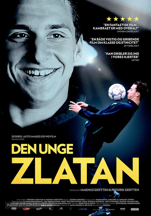 Den unge Zlatan - Danish Movie Poster