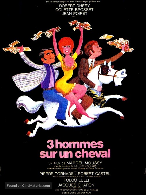 Trois hommes sur un cheval - French Movie Poster