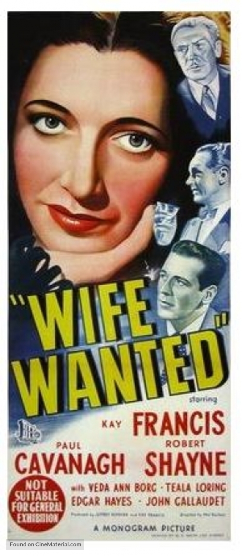 Wife Wanted - Australian Movie Poster