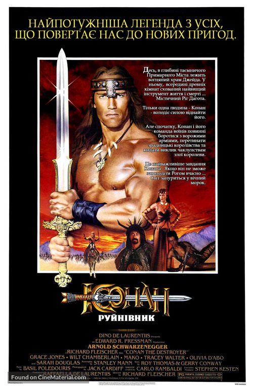 Conan The Destroyer - Ukrainian Movie Poster