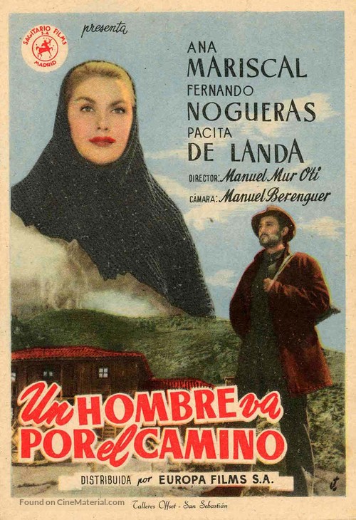 Un hombre va por el camino - Spanish Movie Poster