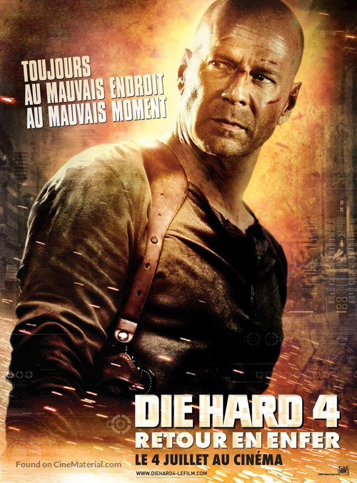 Live Free or Die Hard - French Movie Poster