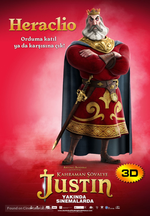 Justin and the Knights of Valour - Turkish Movie Poster