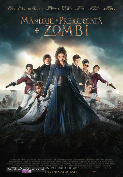 Pride and Prejudice and Zombies - Romanian Movie Poster