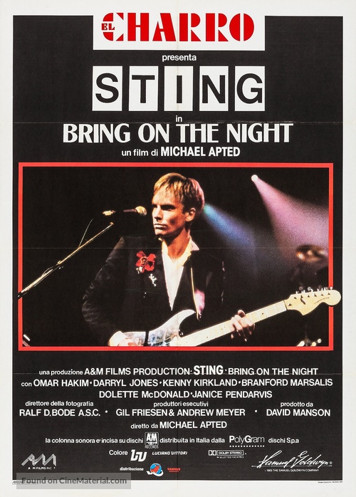 Bring on the Night - Italian Movie Poster