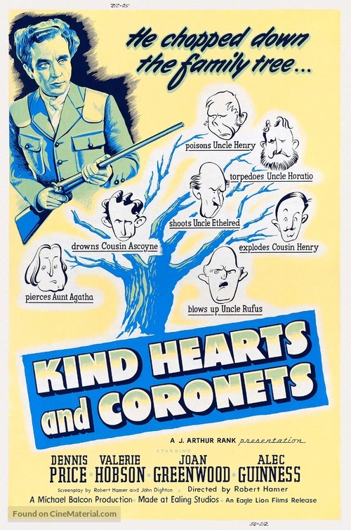 Kind Hearts and Coronets - British Movie Poster
