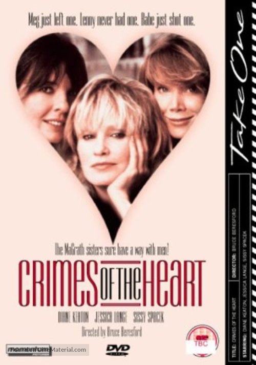 Crimes of the Heart - British DVD movie cover