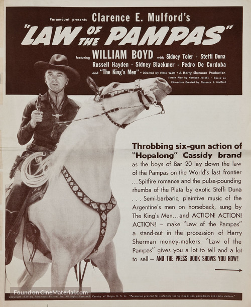 Law of the Pampas - poster
