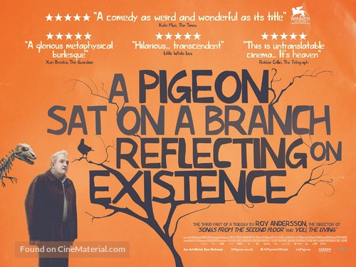 En duva satt p&aring; en gren och funderade p&aring; tillvaron - British Movie Poster