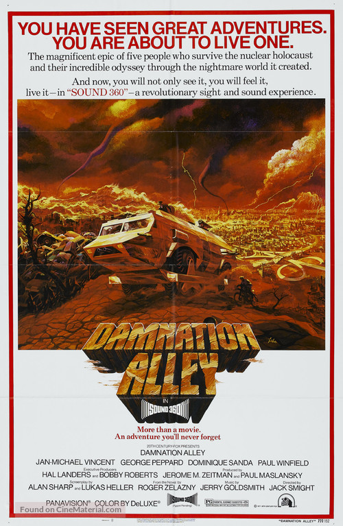 Damnation Alley - Teaser movie poster