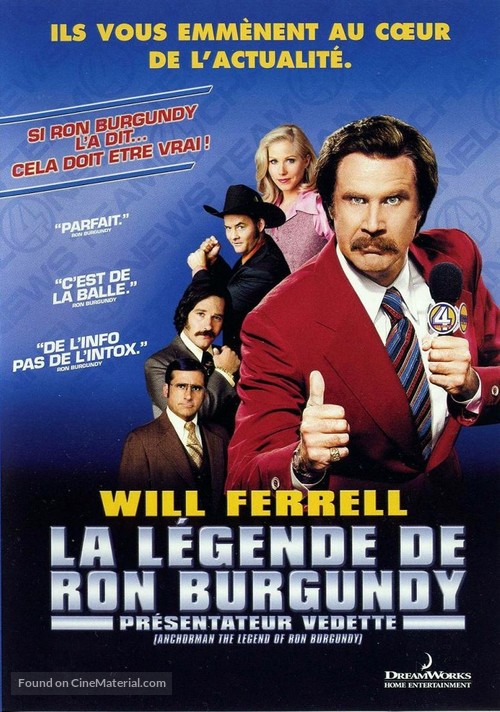 Anchorman: The Legend of Ron Burgundy - French DVD movie cover