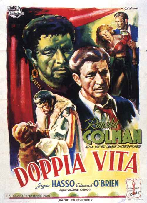 A Double Life - Italian Movie Poster