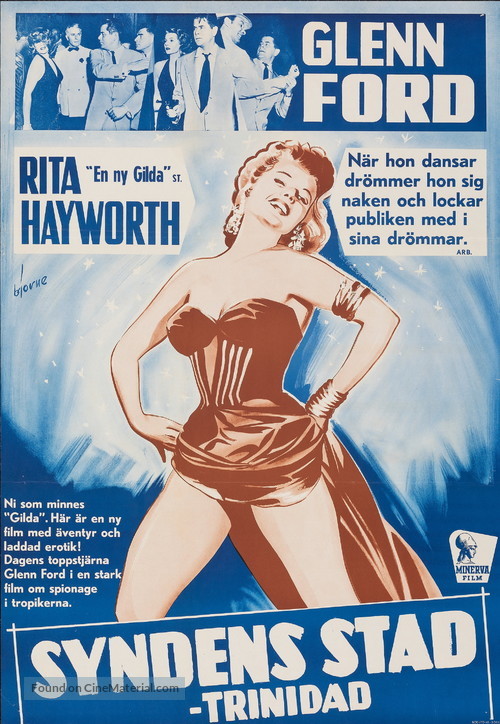 Affair in Trinidad - Swedish Movie Poster