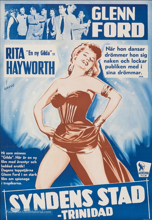 Affair in Trinidad - Swedish Movie Poster