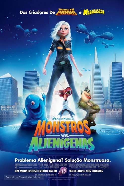 Monsters vs. Aliens - Brazilian Movie Poster
