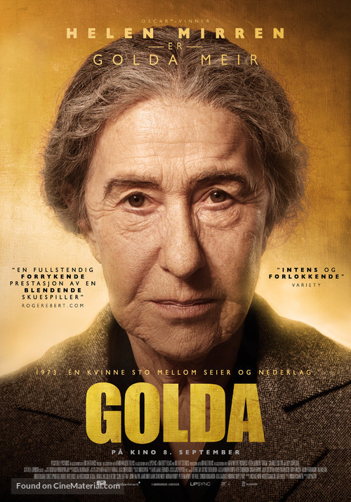 Golda (2023) Norwegian movie poster