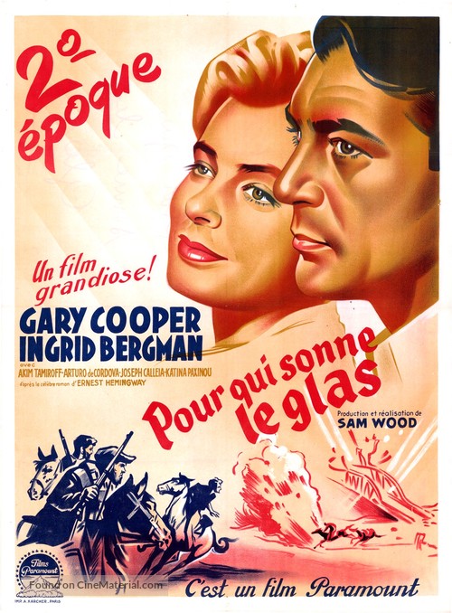 For Whom the Bell Tolls - French Movie Poster
