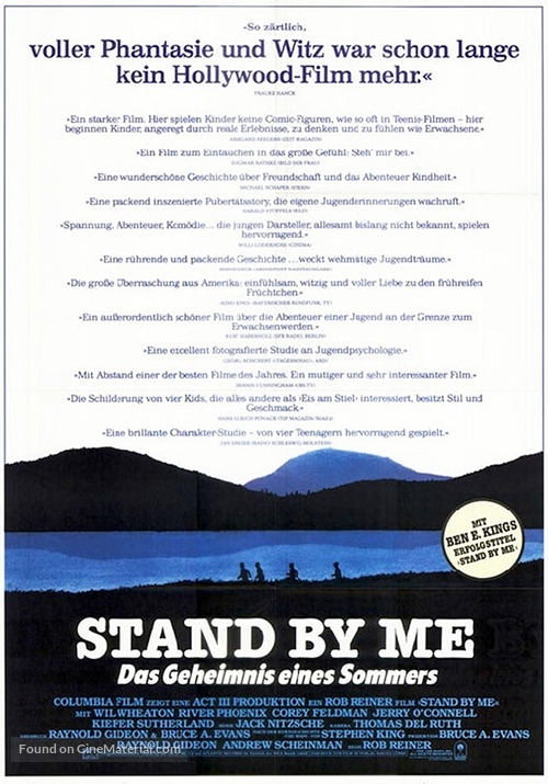Stand by Me - German Movie Poster