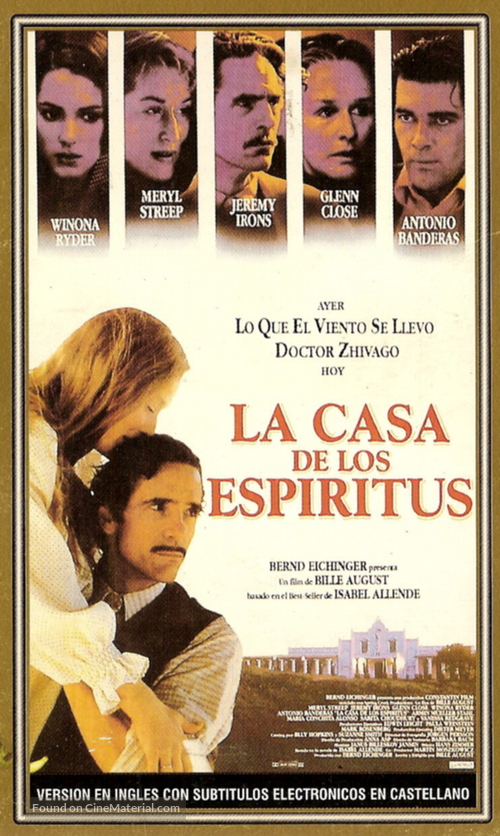 The House of the Spirits - Argentinian VHS movie cover