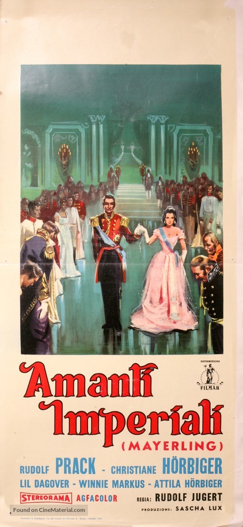 Kronprinz Rudolfs letzte Liebe - Italian Movie Poster