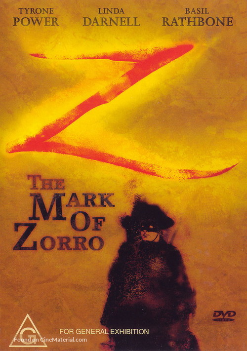 The Mark of Zorro - Australian DVD movie cover