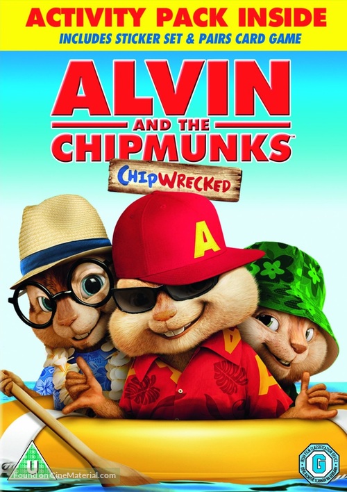 Alvin and the Chipmunks: Chipwrecked - British DVD movie cover