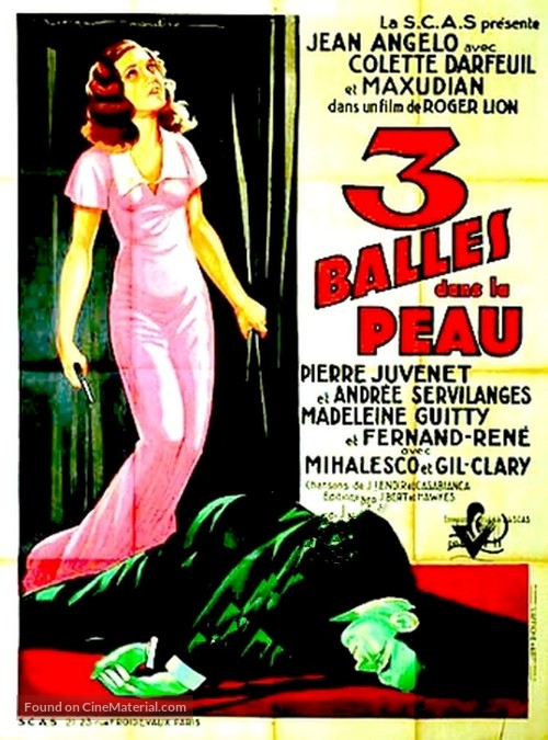 Trois balles dans la peau - French Movie Poster