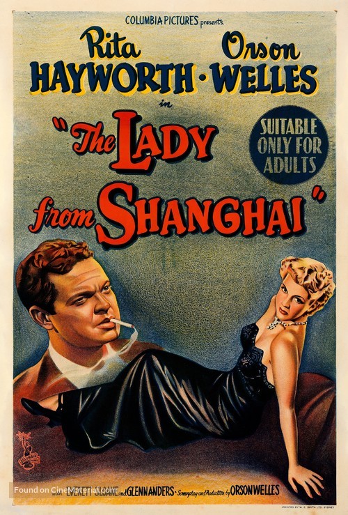 The Lady from Shanghai - Australian Movie Poster